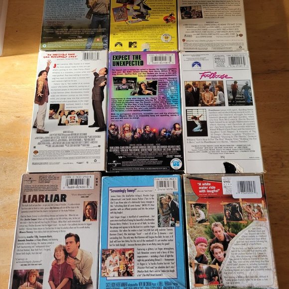 Mixed Lot of 9 VHS - Without a Paddle - Mystery Men - Foot Loose - etc.. - Picture 2 of 2